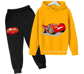 Lightning Mcqueen Kids Long Sleeves Outfits Clothing 3-14 Years Children'S Sets Baby Boy Casual Car Tracksuit Hoodie + Pants Set