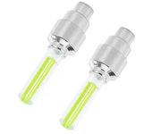 2PCS Bicycle Bike LED Lights Tire Valve Cap Flashlight Auto Car Motorcycle Tire Air Valve Wheel Spokes Light Bike Accessories