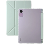 For Xiaomi Redmi Pad SE Case 11" Smart Folio Leather Acrylic Hard Back Stand Cover For Redmi Pad SE 11 Case with Pencil Holder