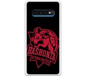 Funda original compatible con Samsung Galaxy S10 Plus - Baskonia escudo rojo fondo negro
