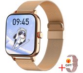 Venta caliente ( ) reloj inteligente con control del ritmo cardíaco y de la presión arterial, Bluetooth, llamadas, podómetro, reloj inteligente deportivo con espejo cruzado