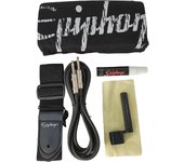 ROCKSTAR MUSIC Kit Accesorios Guitarra Eléctrica Epiphone - Camiseta, Correa, Cable, Manivela, Spray y Paño