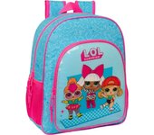 SAFTA - MOCHILA JUNIOR ADAPT.CARRO LOL SURPRISE! "DIVAS" - Mochila con Asas Ajustables y Espalda Ergonomica - Mochila con Compartimientos con Cremallera - Mochila Diseño Único y Licencia Oficial By LOL SURPRISE! "DIVAS"