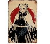 Japan Retro Anime Demon Slayer My Hero Academia Jujutsu Kaisen Metal Tin Sign Plaque Wall Art Home Kids Room Decorative Plates