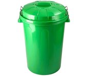 COSHANO Cubo de basura con tapa 100 litros basurero asas de presión