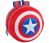 Safta Mochila Guardería Capitán América 3D Original Infantil Redonda Marvel
