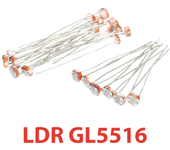 10x Foto Resistencia GL5516 Tipo LDR 10k 5mm
