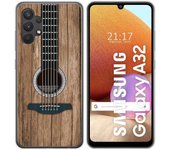 Tumundosmartphone Funda Gel Tpu para Samsung Galaxy A32 4G diseño Madera 11 Dibujos