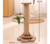 Cat Scratch Board Durable Sisal Scratcher Funny Cat Stick Balls Turntable Toys Cats Grab Column Cats Climbing Frame Pet Supplies