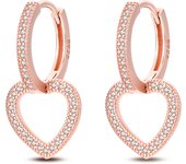 Pendientes de Ar de Plata de Ley 2023 100% para Mujer, Aretés de circuito cúbica de Gold Rose, joyería elegant para regalo de cumpleaños, 925