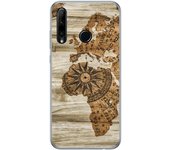 Tumundosmartphone Funda Gel Tpu para Huawei Honor 20 Lite diseño Madera 07 Dibujos