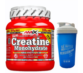 CREATINA MONOHIDRATO (300G) NEUTRA - Amix + 1 mezclador regalo  Calidad garantizada  Máxima absorción  Aumenta la fuerza  Creatine monohydrate