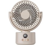 Ventilador de escritorio USB de 3 velletades Silencioso Bionic Feather Blades, refrigeración portátil para el hogar, ventilador de oficina, camping (beige)