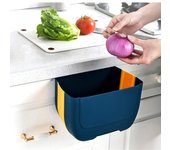 Mini bote de basura plegable colgante para puerta de gabinete de cocina, pequeño cubo de basura plegable debajo del fregadero