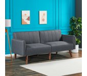 Sofá cama Malå de 2 plazas plegable 2 en 1 tela 175x70x72cm Gris [en.casa]