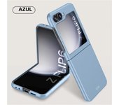 Luxury Matte Folding Phone Case for Samsung Galaxy Z Flip 6 5 4 3 Frosted Solid Color Full Camera Protection Shockproof Cover