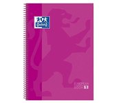 Oxford Classic - Pack de 5 Europeanbook-1 espiral, tapa extradura, A4+, cuadricula 5x5, fucsia