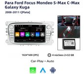 2 Din Car Radio Stereo For Ford Focus Mondeo S-Max C-Max Galaxy Kuga 2008-2011 Carplay Auto WIFI 7inch Multimedia Player Navi