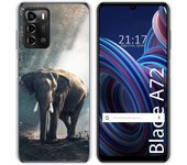 Funda Silicona para ZTE Blade A72 diseño Elefante Dibujos