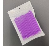 100 pieces of car repair paint micro brush, fine pointed black purple car repair tool brush, disposable mini car detail brush