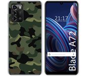 Funda Silicona para ZTE Blade A72 diseño Camuflaje Dibujos