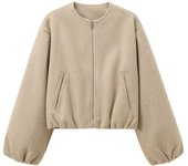 2025  Autumn  Women's Soft Bomber Jacket Short Coats Ladies Fashion Zipper Jackets for Women Long Sleeve New Outerwear
