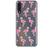 Tumundosmartphone Funda Gel Transparente para Samsung Galaxy A50 / A50s / A30s diseño Flamenco Dibujos