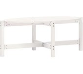 vidaXL Mesa de centro de madera maciza de pino 118x63x45 cm Natural, Blanco, Gris Mesita de Salón o Comedor o Auxiliar Mesa de Café Meuble Salón