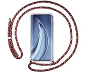 Tumundosmartphone Funda Colgante Transparente para Xiaomi Mi 10 / Mi 10 Pro con Cordon Rosa / Dorado