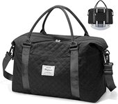 Bolsas de fin de Semana para Mujeres con bolsas de artículos de tocador, Bolsa de Lona de viaje con bolsos húmedy fundas para carritos, Bolsa de Transporte para pasar la noche, Bolsa de Lona Deportiva