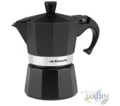 SUINGA Cafetera Italiana Aluminio Negra 3 Tazas, cafetera espresso, café
