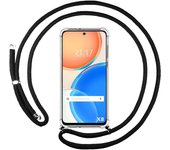 Funda Colgante Transparente para Huawei Honor X8 con Cordon Negro