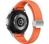 Genuine Leather+silicone Strap for Samsung Galaxy Watch 7 6 4 Classic 40mm 44mm 47mm Slim bracelet Galaxy Watch 5 Pro 45mm Strap