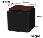 4Pcs Carbon Steel Furniture Heightening Foot Pad Wear resistant skid Table Bed Coffee Table Sofa Leg Risers Floor Protecto