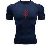 Men's Print Compression Shirts Summer Short Sleeve Rash Guard Gym Workout T-shirt Athletic Quick Dry Baselayer Undershirts Tops