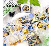2m Laser Golden Magic lady PET Washi Tape Stars Transparent Stickers Decorative Adhesive Tape Scrapbooking Journal Stationery