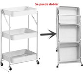 Estante de Plegable metal  almacenamiento giratorio con ruedas para frutas y verduras, estante de cocina, organizador, carrito, cesta estante muebles para el hogar muebles ruedas estante para cuarto de baño