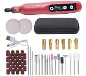 ZVD Juego de herramientas rotativas inalámbricas, amoladora de mano, herramienta rotativa eléctrica de 15000 RPM, mini herramienta rotativa para fresar,
