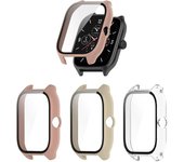 Smartwatches Paquete de 3 fundas con protector de pantalla de vidrio templado compatible con Amazfit GTS 4.