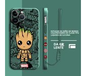 Cartoon Marvel Spiderman Groot Case for Apple iPhone 13 Pro 15 Plus XS Max 12 Mini 14ProMax 11 XR SE 8 7 Square Liquid Cover