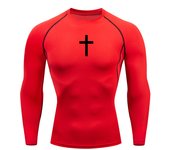 Christian Workout Compression Shirts Graphic Long Sleeve Rash Guard Athletic Quick Dry Tees Tops Mens Gym Undershirts Baselayers