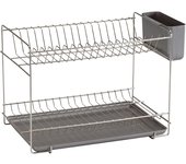 Sauvic Escurreplatos de Acero Inoxidable N.º 2 - Capacidad 18 Platos