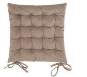 PLUSHOME COJÍN SILLA BURN OUT VELVET  40 X 7 X 40 CM,FUNDA: 100% POLIÉSTER. GRAMAJE FUNDA: 200 GR/M2. RELLENO: 100% FIBRA PP. 260 GR. LAZOS DE 30 CM.