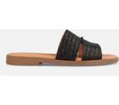 MARILA SHOES SANDALIA PLANA PARA MUJER TIPO ZUECO EN PIEL POLTI NEGRO