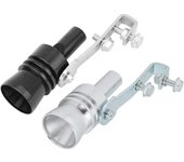 Car Exhaust Sound Booster,Exhaust Pipe Whistle,Aluminium Alloy Exhaust Pipe Whistle Car Modified Part TC XL Black & Sliver(Black)