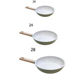 Sartén antiadherente con revestimiento de granito ，tres capas de recubrimiento , excelente antiadherente y tiene una induccion rapida. valida para todo tipo de cocinas. apta para lavavajillas.