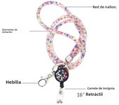 Women Multi Color Id Card For Keys Id Holde Lanyard Keyring Retractable Lanyard Phone Strap