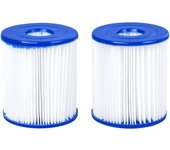 Bestway 58093-17 Cartucho de Filter para Piscinas, Azul/Blanco, 3,1x3,5 pulgadas, paquete Doble