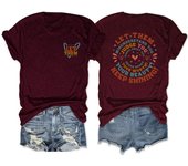 Casual and fashionable T-shirts with round necks and short sleeves let them misunderstand summer blouses