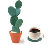 Juego de 6 posavasios con diseño creativo en forma de cactus para decoración del hogar y la Oficina